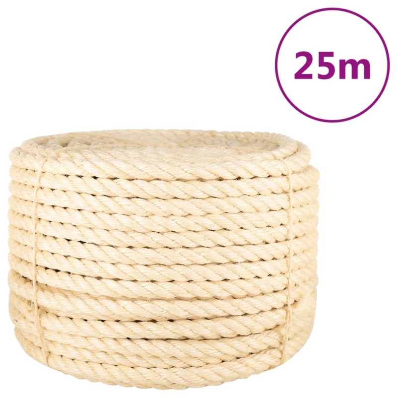 vidaXL Seil 100% Sisal 20 mm 25 m vidaXL Seil 100% Sisal 20 mm 25 m