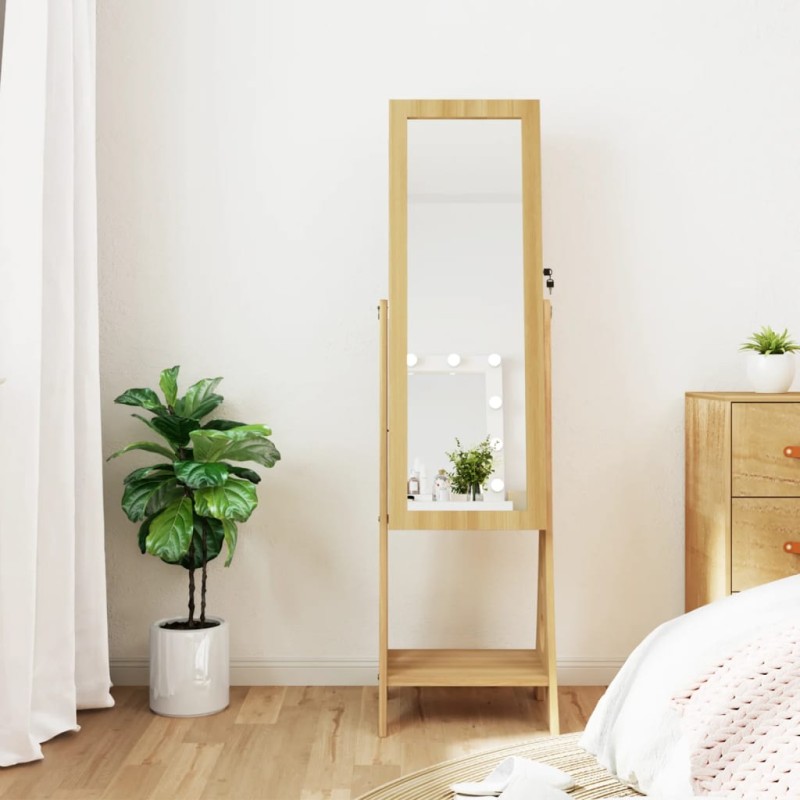 vidaXL Schmuckschrank mit Spiegel & LED-Beleuchtung Freistehend vidaXL Schmuckschrank mit Spiegel & LED-Beleuchtung Freistehend