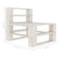 5-tlg. Garten-Lounge-Set Paletten mit Kissen in Schwarz Holz 5-tlg. Garten-Lounge-Set Paletten mit Kissen in Schwarz Holz