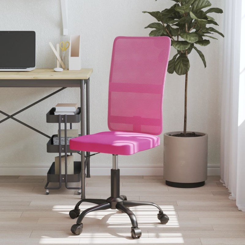 vidaXL Bürostuhl Höhenverstellbar Rosa Netzstoff vidaXL Bürostuhl Höhenverstellbar Rosa Netzstoff