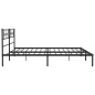 vidaXL Bettgestell mit Kopfteil Metall Schwarz 180x200 cm vidaXL Bettgestell mit Kopfteil Metall Schwarz 180x200 cm