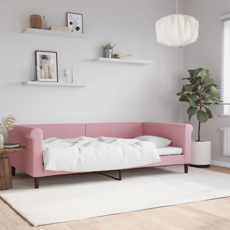 vidaXL Tagesbett Rosa 100x200 cm Samt vidaXL Tagesbett Rosa 100x200 cm Samt