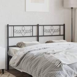 vidaXL Kopfteil Metall Schwarz 135 cm