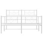 vidaXL Bettgestell mit Kopf- und Fußteil Metall Weiß 140x190 cm vidaXL Bettgestell mit Kopf- und Fußteil Metall Weiß 140x190 cm
