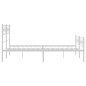 vidaXL Bettgestell mit Kopf- und Fußteil Metall Weiß 140x190 cm vidaXL Bettgestell mit Kopf- und Fußteil Metall Weiß 140x190 cm
