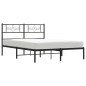vidaXL Bettgestell mit Kopfteil Metall Schwarz 120x200 cm vidaXL Bettgestell mit Kopfteil Metall Schwarz 120x200 cm
