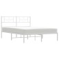 vidaXL Bettgestell mit Kopfteil Metall Weiß 140x200 cm vidaXL Bettgestell mit Kopfteil Metall Weiß 140x200 cm