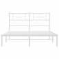 vidaXL Bettgestell mit Kopfteil Metall Weiß 140x200 cm vidaXL Bettgestell mit Kopfteil Metall Weiß 140x200 cm