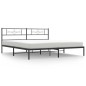 vidaXL Bettgestell mit Kopfteil Metall Schwarz 193x203 cm vidaXL Bettgestell mit Kopfteil Metall Schwarz 193x203 cm