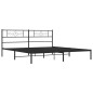 vidaXL Bettgestell mit Kopfteil Metall Schwarz 193x203 cm vidaXL Bettgestell mit Kopfteil Metall Schwarz 193x203 cm