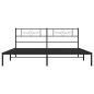 vidaXL Bettgestell mit Kopfteil Metall Schwarz 193x203 cm vidaXL Bettgestell mit Kopfteil Metall Schwarz 193x203 cm