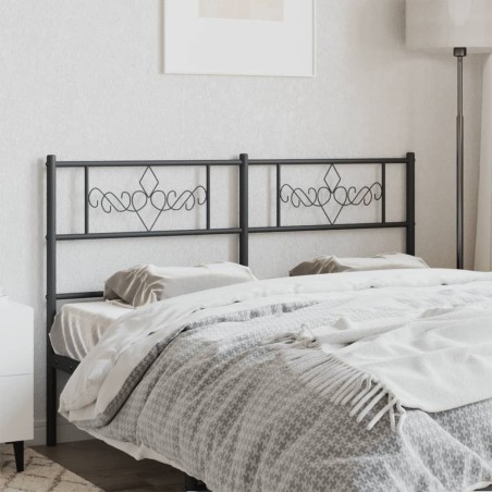 vidaXL Kopfteil Metall Schwarz 150 cm