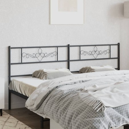 vidaXL Kopfteil Metall Schwarz 180 cm