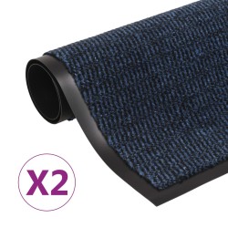 vidaXL Schmutzfangmatten 2 Stk. Rechteckig Getuftet 120x180cm Blau