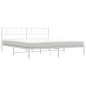 vidaXL Bettgestell mit Kopfteil Metall Weiß 193x203 cm vidaXL Bettgestell mit Kopfteil Metall Weiß 193x203 cm