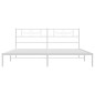 vidaXL Bettgestell mit Kopfteil Metall Weiß 193x203 cm vidaXL Bettgestell mit Kopfteil Metall Weiß 193x203 cm