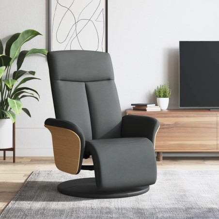 vidaXL Relaxsessel mit Fußteil Dunkelgrau Stoff