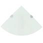 vidaXL Eckregale 2 Stk. mit Verchromten Halterungen Glas Weiß 25x25 cm vidaXL Eckregale 2 Stk. mit Verchromten Halterungen Glas Weiß 25x25 cm