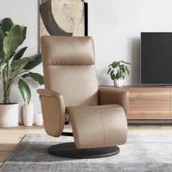 vidaXL Relaxsessel mit Fußteil Cappuccino-Braun Kunstleder
