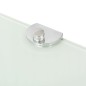 vidaXL Eckregale 2 Stk. mit Verchromten Halterungen Glas Weiß 25x25 cm vidaXL Eckregale 2 Stk. mit Verchromten Halterungen Glas Weiß 25x25 cm