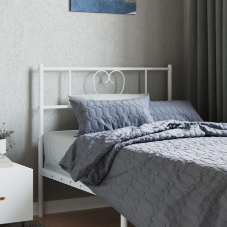vidaXL Kopfteil Metall Weiß 107 cm
