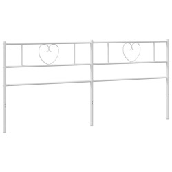 vidaXL Kopfteil Metall Weiß 193 cm