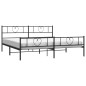 vidaXL Bettgestell mit Kopf- und Fußteil Metall Schwarz 180x200 cm vidaXL Bettgestell mit Kopf- und Fußteil Metall Schwarz 180x200 cm