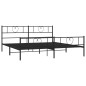 vidaXL Bettgestell mit Kopf- und Fußteil Metall Schwarz 180x200 cm vidaXL Bettgestell mit Kopf- und Fußteil Metall Schwarz 180x200 cm