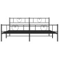 vidaXL Bettgestell mit Kopf- und Fußteil Metall Schwarz 180x200 cm vidaXL Bettgestell mit Kopf- und Fußteil Metall Schwarz 180x200 cm