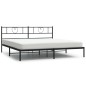 vidaXL Bettgestell mit Kopfteil Metall Schwarz 200x200 cm vidaXL Bettgestell mit Kopfteil Metall Schwarz 200x200 cm