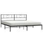 vidaXL Bettgestell mit Kopfteil Metall Schwarz 200x200 cm vidaXL Bettgestell mit Kopfteil Metall Schwarz 200x200 cm