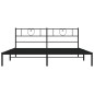 vidaXL Bettgestell mit Kopfteil Metall Schwarz 200x200 cm vidaXL Bettgestell mit Kopfteil Metall Schwarz 200x200 cm