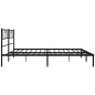 vidaXL Bettgestell mit Kopfteil Metall Schwarz 200x200 cm vidaXL Bettgestell mit Kopfteil Metall Schwarz 200x200 cm