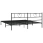 vidaXL Bettgestell mit Kopfteil Metall Schwarz 200x200 cm vidaXL Bettgestell mit Kopfteil Metall Schwarz 200x200 cm