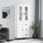 Highboard Weiß 69,5x34x180 cm Holzwerkstoff Highboard Weiß 69,5x34x180 cm Holzwerkstoff