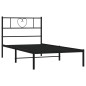 vidaXL Bettgestell mit Kopfteil Metall Schwarz 75x190 cm vidaXL Bettgestell mit Kopfteil Metall Schwarz 75x190 cm