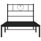 vidaXL Bettgestell mit Kopfteil Metall Schwarz 75x190 cm vidaXL Bettgestell mit Kopfteil Metall Schwarz 75x190 cm