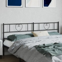 vidaXL Kopfteil Metall Schwarz 193 cm