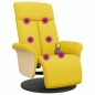 vidaXL Massagesessel mit Fußteil Hellgelb Stoff vidaXL Massagesessel mit Fußteil Hellgelb Stoff