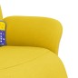 vidaXL Massagesessel mit Fußteil Hellgelb Stoff vidaXL Massagesessel mit Fußteil Hellgelb Stoff