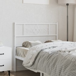 vidaXL Kopfteil Metall Weiß 80 cm