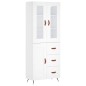 Highboard Weiß 69,5x34x180 cm Holzwerkstoff Highboard Weiß 69,5x34x180 cm Holzwerkstoff
