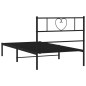 vidaXL Bettgestell mit Kopfteil Metall Schwarz 100x200 cm vidaXL Bettgestell mit Kopfteil Metall Schwarz 100x200 cm