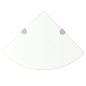 Eckregale 2 Stk. mit verchromten Halterungen Glas Transparent Eckregale 2 Stk. mit verchromten Halterungen Glas Transparent