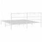 vidaXL Bettgestell mit Kopfteil Metall Weiß 180x200 cm
