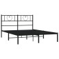 vidaXL Bettgestell mit Kopfteil Metall Schwarz 140x200 cm vidaXL Bettgestell mit Kopfteil Metall Schwarz 140x200 cm