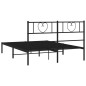 vidaXL Bettgestell mit Kopfteil Metall Schwarz 140x200 cm vidaXL Bettgestell mit Kopfteil Metall Schwarz 140x200 cm