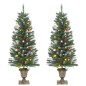 vidaXL Künstliche Weihnachtsbäume 2 Stk. 100 LEDs Grün und Weiß 120 cm vidaXL Künstliche Weihnachtsbäume 2 Stk. 100 LEDs Grün und Weiß 120 cm
