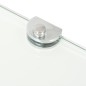 Eckregale 2 Stk. mit verchromten Halterungen Glas Transparent Eckregale 2 Stk. mit verchromten Halterungen Glas Transparent