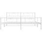 vidaXL Bettgestell mit Kopf- und Fußteil Metall Weiß 183x213 cm vidaXL Bettgestell mit Kopf- und Fußteil Metall Weiß 183x213 cm